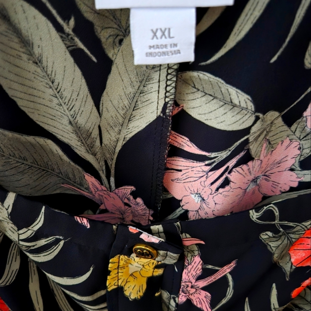 Liz Claiborne floral top blouse XXL - Picture 3 of 3